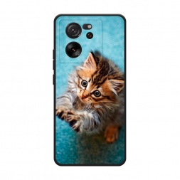 Матовый силиконовый чехол Котенок просит есть на Xiaomi 13T