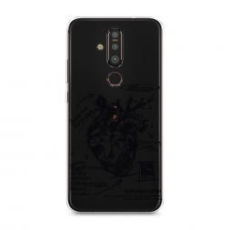 Силиконовый чехол Анатомическое сердце 2 на Nokia X71