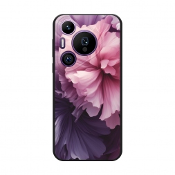 Матовый силиконовый чехол Фиолетовые бутоны на Huawei Pura 70 Pro
