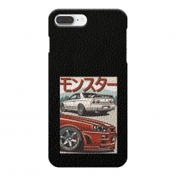 Кожаный черный Monster car на iPhone 7 Plus
