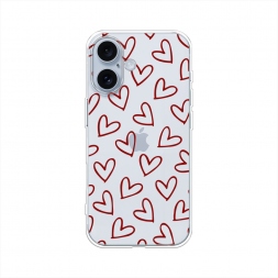Силиконовый чехол Little hearts doodles 2 на iPhone 17