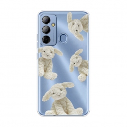 Силиконовый чехол Плюшевые овечки на Tecno Pop 6 Go