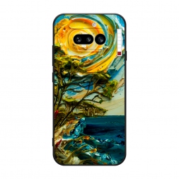 Матовый силиконовый чехол Солнце живопись на Nothing Phone 4a