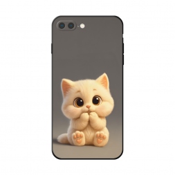 Матовый силиконовый чехол Милый пухлый котик на iPhone 8 Plus