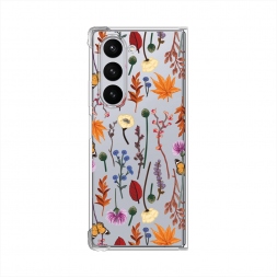 ����������� ����� Orange Purple flowers �� Samsung Galaxy Z Fold 6