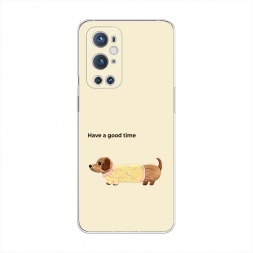 Силиконовый чехол Такса в свитерке 1 на OnePlus 9 Pro