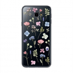 Силиконовый чехол Гербарий из полевых цветов на Samsung Galaxy J4 Plus (Core)