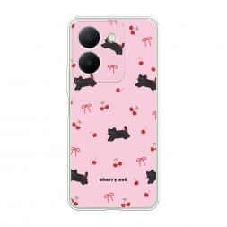 Силиконовый чехол cherry cat на Vivo Y27S
