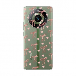 Силиконовый чехол Бантики и сердечки на Realme 11 Pro
