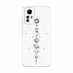 Силиконовый чехол Парад планет на Xiaomi Redmi Note 12S