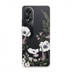 Силиконовый чехол Цветы рисунок на Oppo A38