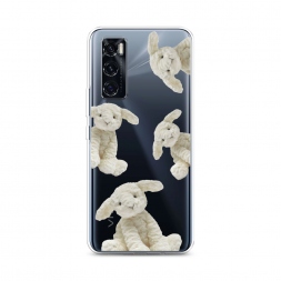 Силиконовый чехол Плюшевые овечки на Vivo V20 SE