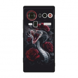 Матовый силиконовый чехол Dark snake на ZTE Nubia Z80 Ultra