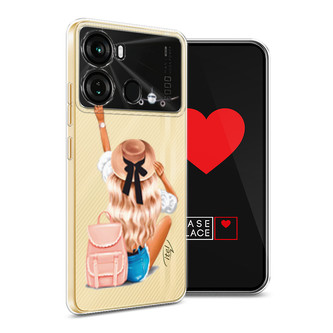 Силиконовый чехол Автостопом самолетом на Itel P40