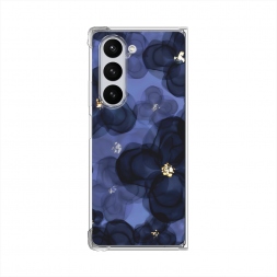 Силиконовый чехол Тёмно-синие цветы на Samsung Galaxy Z Fold 6
