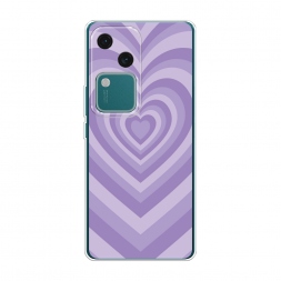 Силиконовый чехол Violet heart latte на Vivo V30