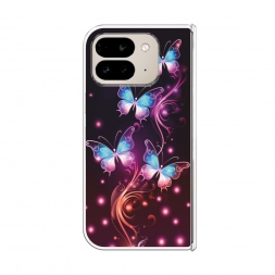 Силиконовый чехол Бабочки в розовом сиянии на Google Pixel 9 Pro Fold