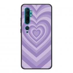 Матовый силиконовый чехол Violet heart latte на Xiaomi Mi Note 10/Mi Note 10 Pro