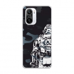 Силиконовый чехол Спина солдата на Xiaomi Poco F3