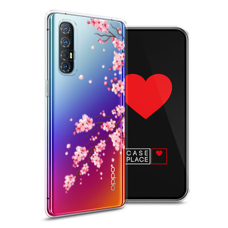 Силиконовый чехол Цветение сакуры на Oppo Reno 3 Pro
