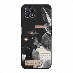 Матовый силиконовый чехол midnight collage на Realme 8i