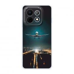 Силиконовый чехол Самолет в ночном небе на Huawei Nova Y74