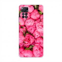 Силиконовый чехол Прекрасные пионы на Xiaomi Redmi Note 11 Pro