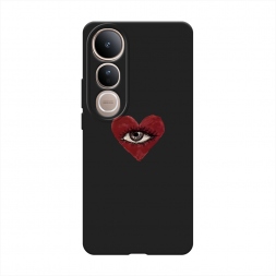 Матовый силиконовый чехол heart eye 2 на Vivo V50 lite