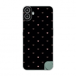Силиконовый чехол Черный фон и сердечки на CMF Phone 1