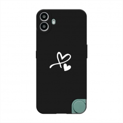Матовый силиконовый чехол Сердечко минимализм на CMF Phone 1