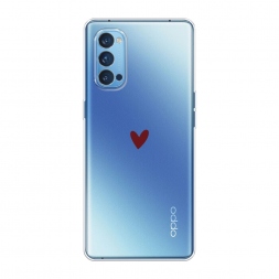 Силиконовый чехол Маленькое красное сердечко на Oppo Reno 4 Pro 5G