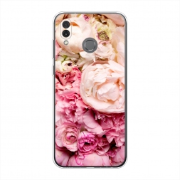 Силиконовый чехол Пионы яркие на Huawei Honor Play