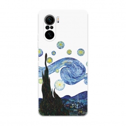 Soft touch белый Ночь Ван Гога на Xiaomi Poco F3