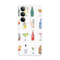 Soft touch белый Летние напитки на Realme C75 4G
