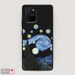 Матовый силиконовый чехол Ночь Ван Гога на Samsung Galaxy S10 Lite