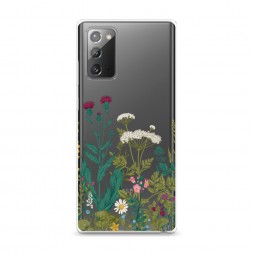 Силиконовый чехол Дикие полевые цветы на Samsung Galaxy Note 20