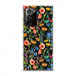 Силиконовый чехол Маки и васильки фон на Samsung Galaxy Note 20 Ultra