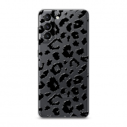 Силиконовый чехол Чёрные леопардовые пятна на Samsung Galaxy S21