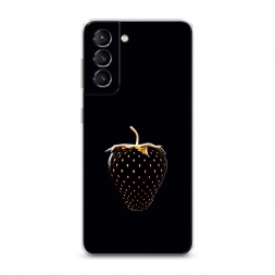 Силиконовый чехол Black strawberry на Samsung Galaxy S21