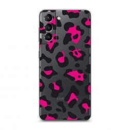 Силиконовый чехол Pink cow spots на Samsung Galaxy S21