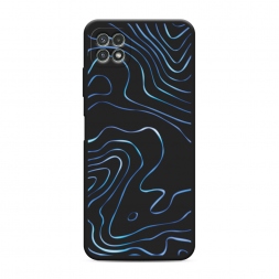 Матовый силиконовый чехол Blue lines на Samsung Galaxy A22s 5G