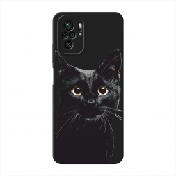 Матовый силиконовый чехол Добрый кот 2 на Xiaomi Redmi Note 10