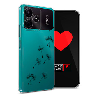 Силиконовый чехол Летящие одуванчики на Poco M6 Pro 5G