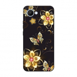 Матовый силиконовый чехол Luxury butterflies на Realme C30