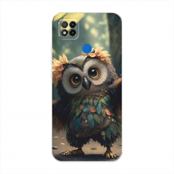 Силиконовый чехол Тропическая сова на Xiaomi Redmi 9C