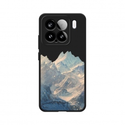 Матовый силиконовый чехол Горы арт 2 на Xiaomi 15