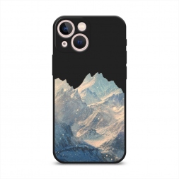 Матовый силиконовый чехол Горы арт 2 на iPhone 13 mini