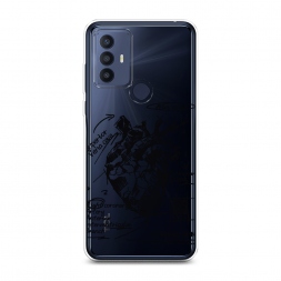 Силиконовый чехол Анатомическое сердце 2 на TCL 30 SE