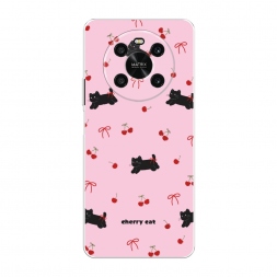Силиконовый чехол cherry cat на Honor X9