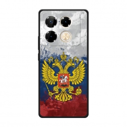 Матовый силиконовый чехол РФ на Infinix Note 40 Pro 4G